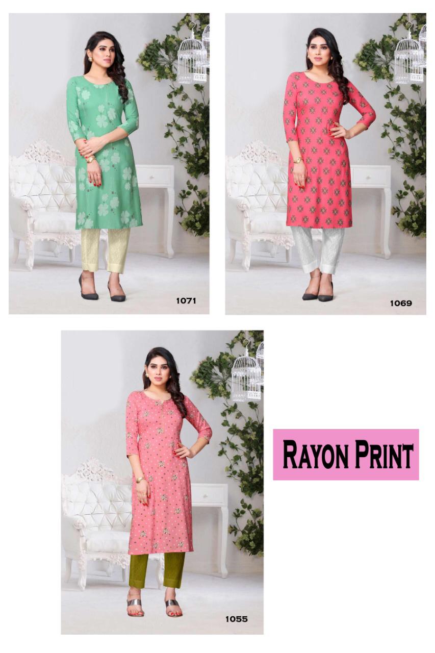 Rayon Print Wholesale Kurti Catalogue Set Rayon Print Wholesale Kurti Catalogue Set